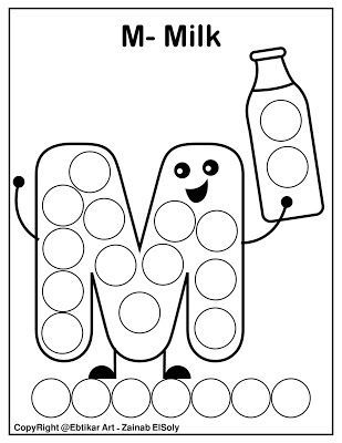 Set of abc dot marker coloring pages e abc coloring pages dot markers preschool letters printables