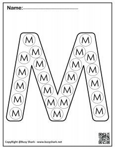 Abc dot markers activity free coloring pages