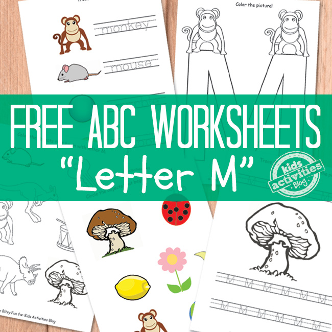 Free letter m worksheets for preschool kindergarten