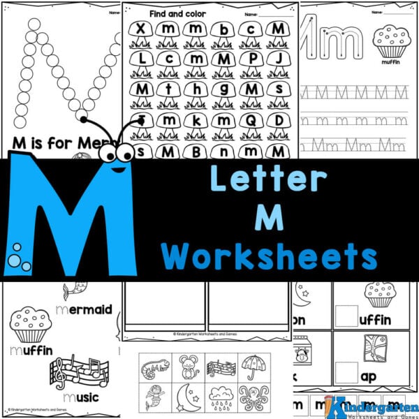 Free printable letter m worksheets for kindergarten