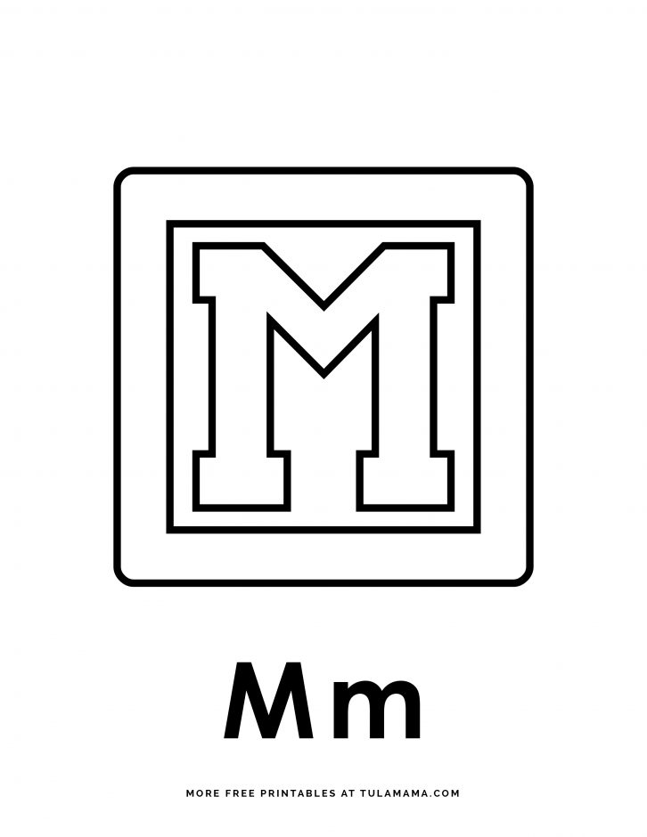 Fun free easy to print letter m coloring pages