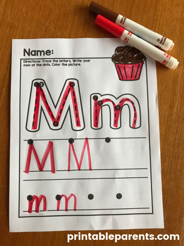 Letter m worksheets