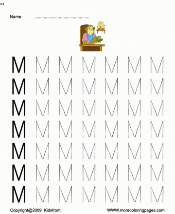 Printable capital letter dot to dots m coloring worksheets free online coloring pages