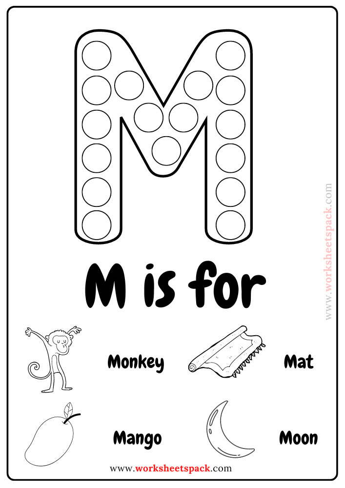 Free alphabet dot printables