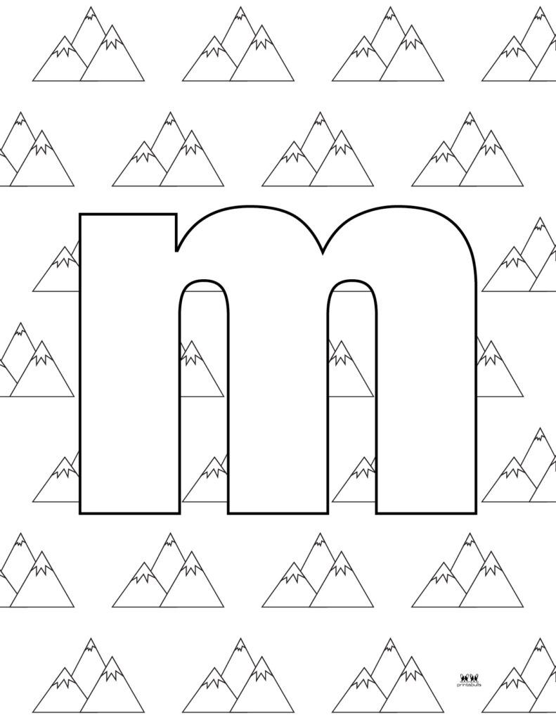 Letter m coloring pages