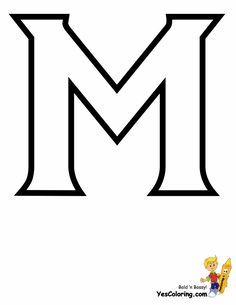 Printable letter m stencil