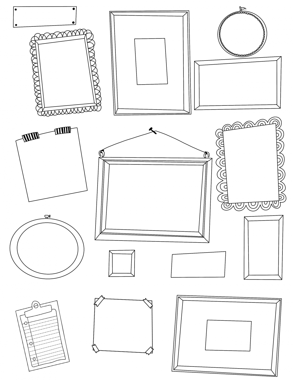 Free coloring pages to print or to color on an ipad