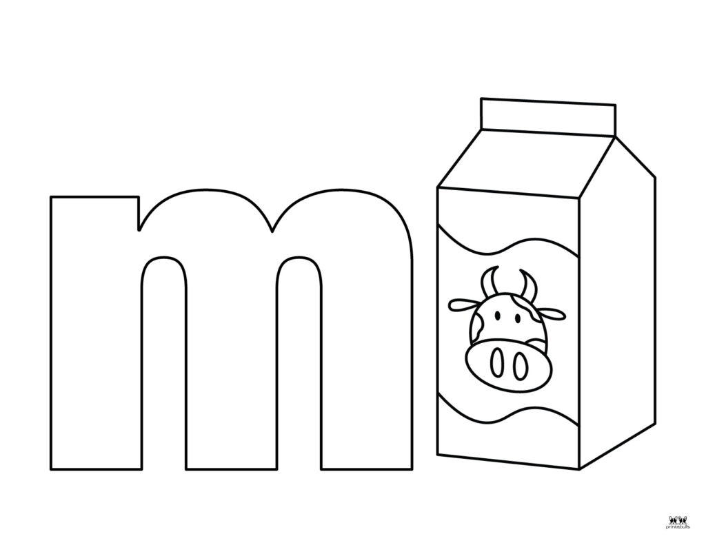 Letter m coloring pages