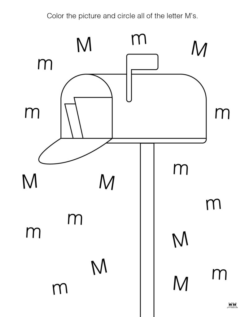 Letter m worksheets