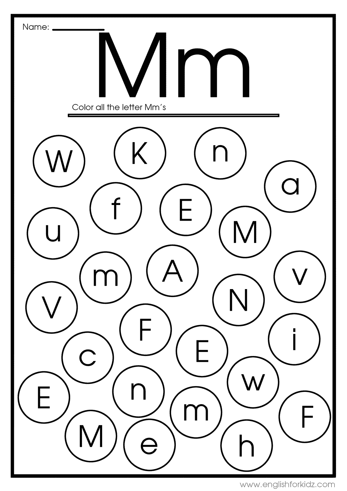 English for kids step by step letter m worksheets flash cards coloring pages