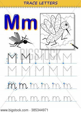 Tracing letter m vector photo free trial bigstock