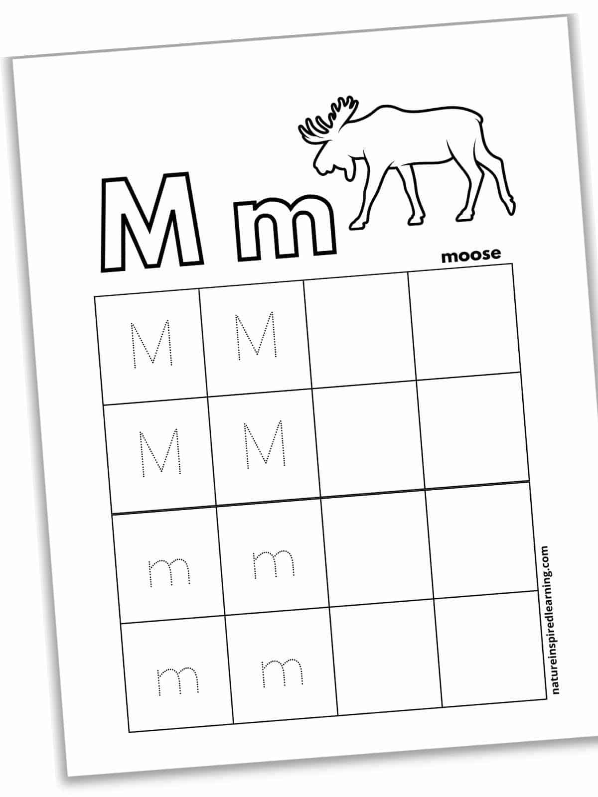 Letter m tracing worksheets free