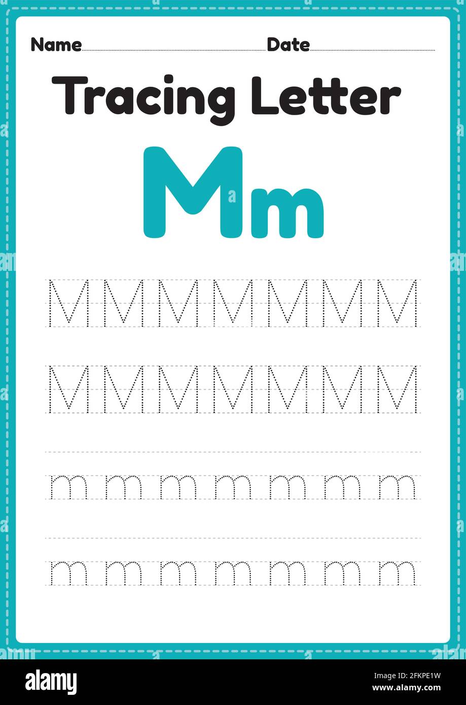 Tracing letter m hi