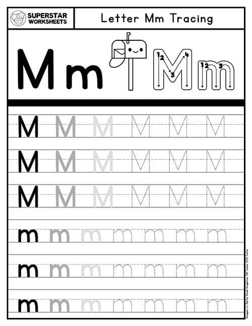 Letter m worksheets