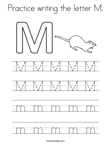 Practice writing the letter m coloring page writing practice lettering alphabet practice