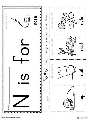 Letter n beginning sound flipbook printable alphabet activities preschool letter n alphabet worksheets preschool