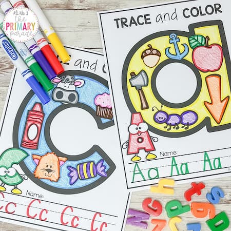 Beginning sounds coloring pages