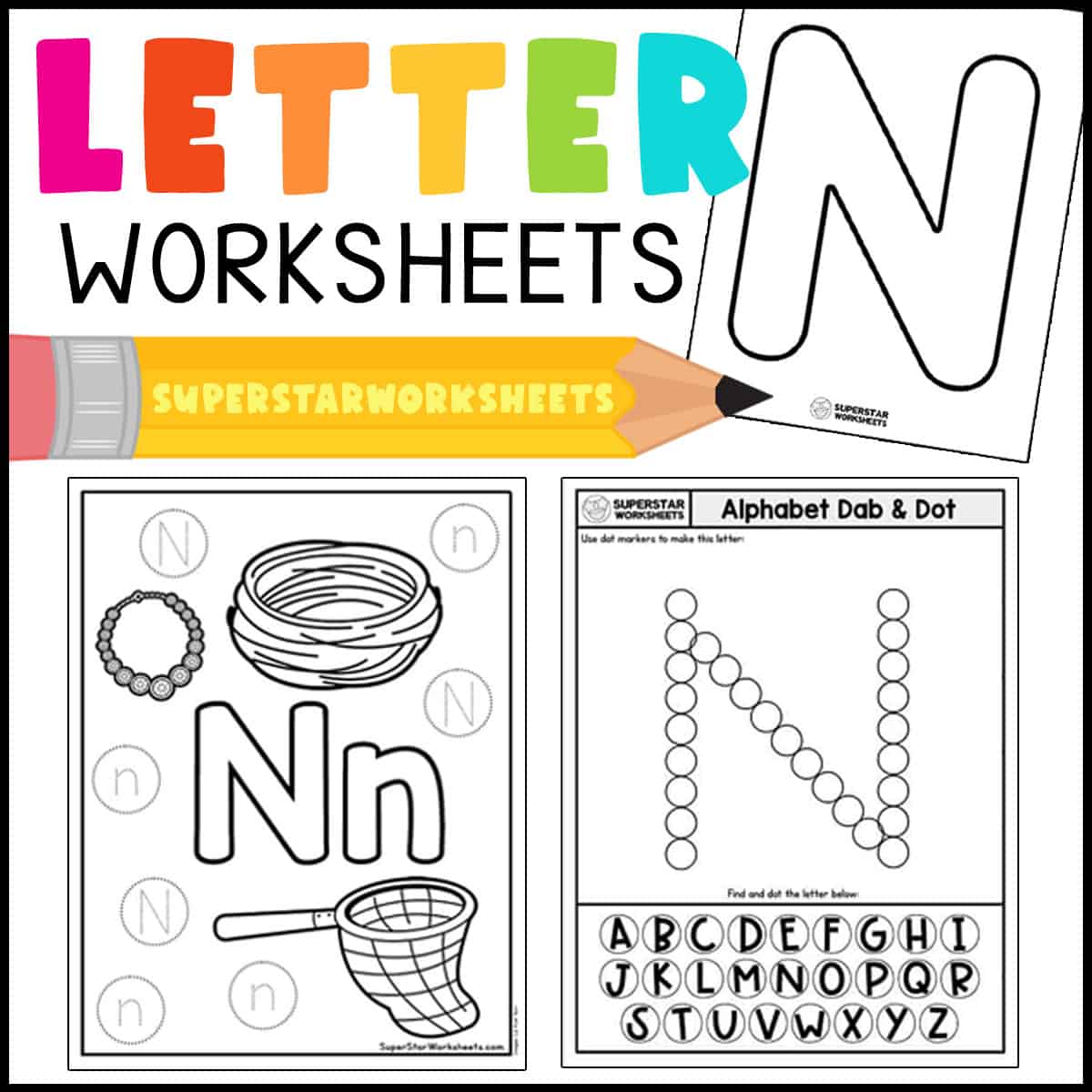 Letter n worksheet