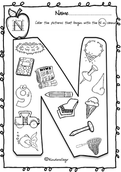 Beginning sound coloring pages part by kinderellas magic pencils