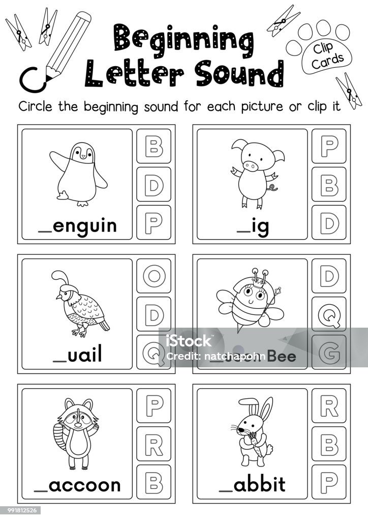 Worksheet matching vocabulary pqr coloring page version stock illustration