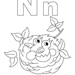 Letter n coloring pages printable for free download