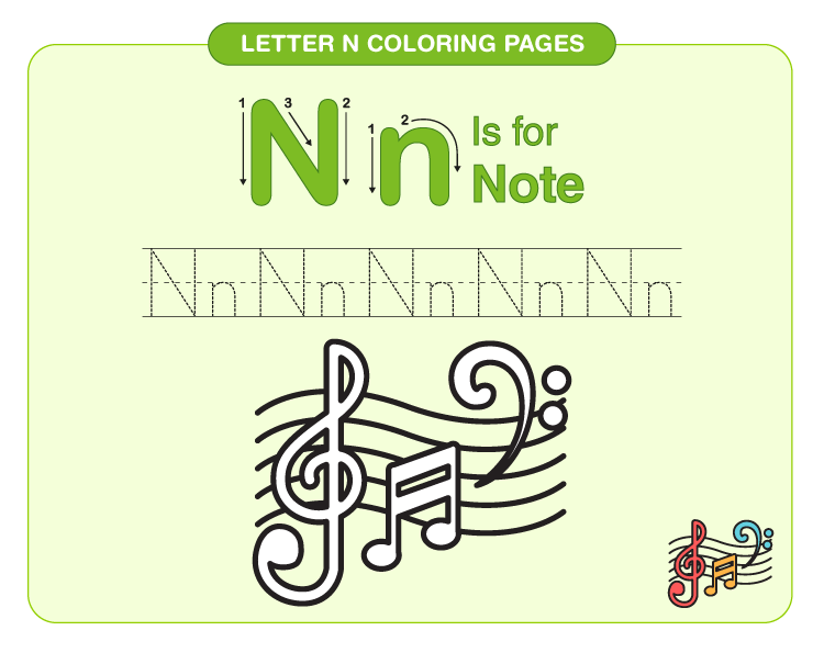 Letter n coloring pages download free printables for kids