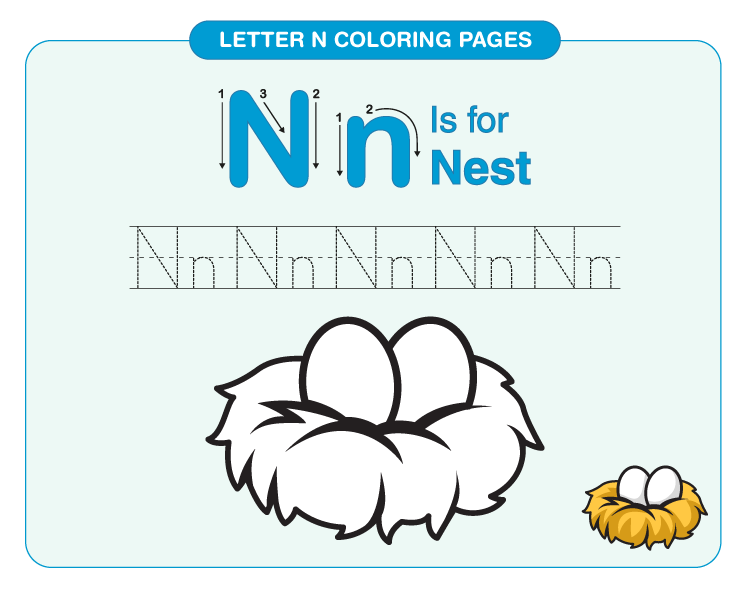 Letter n coloring pages download free printables for kids