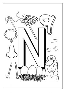 Free letter n pictures worksheets printable pdf