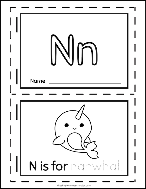 Letter n printables free easy print