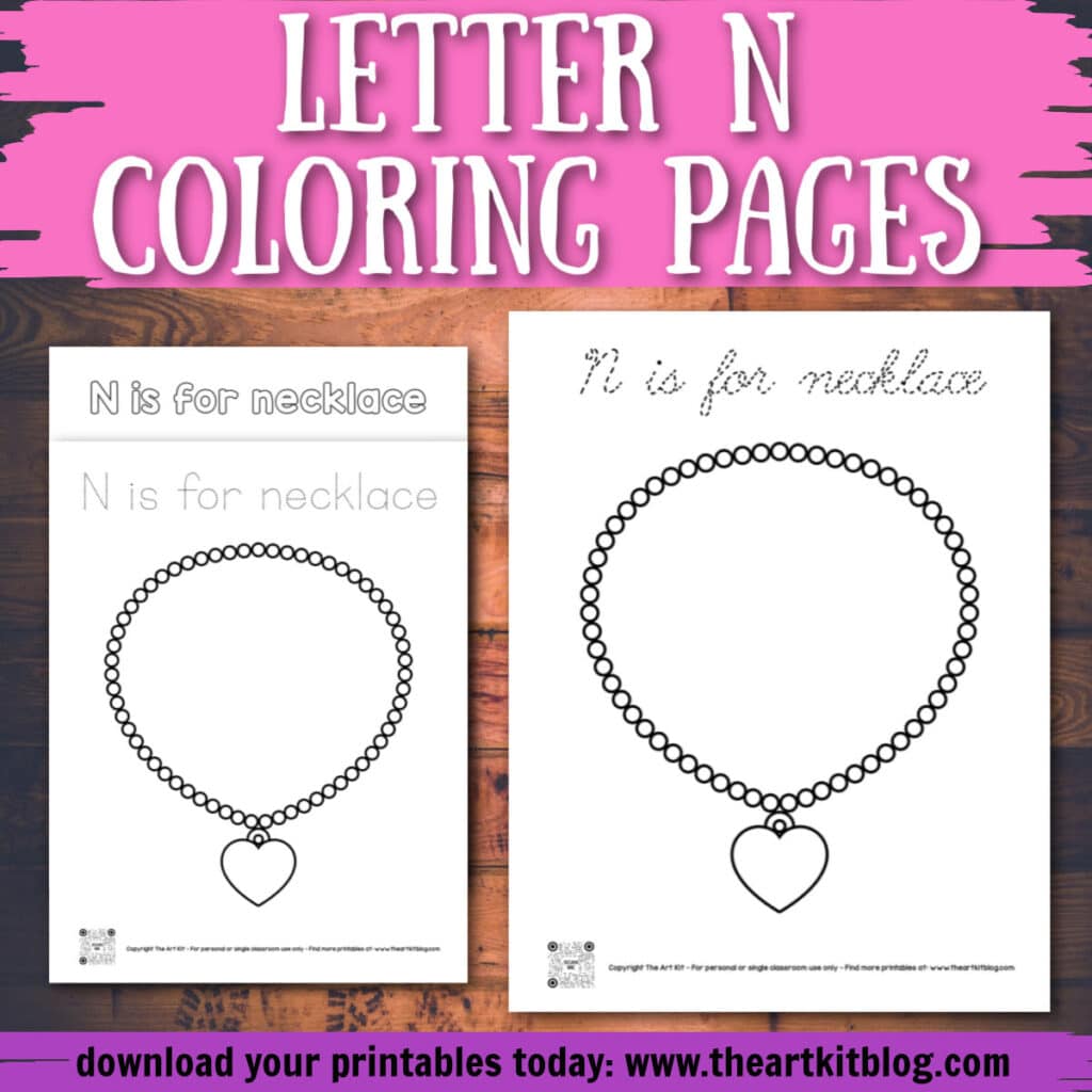 Letter n coloring pages free homeschool deals