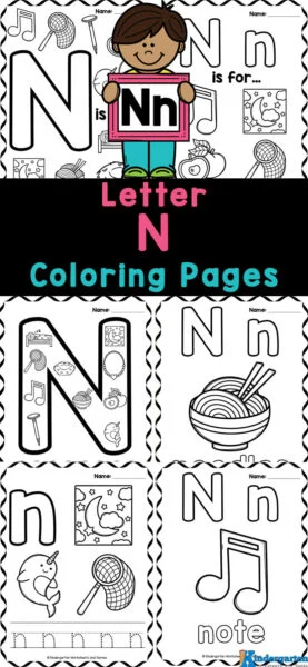 Letter n coloring worksheets free homeschool deals