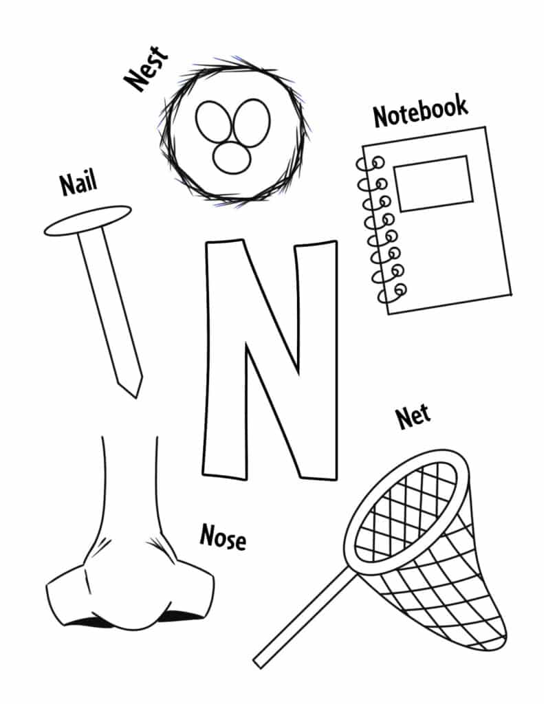 Free letter n worksheets for preschool â the hollydog blog