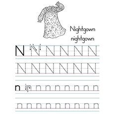 Top free printable letter n coloring pages online