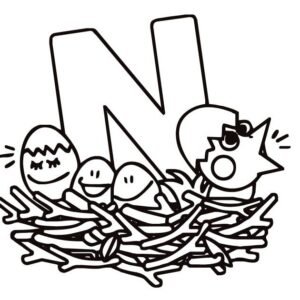 Letter n coloring pages printable for free download