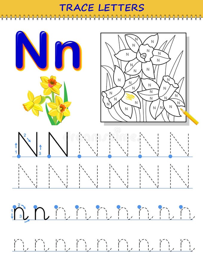 Letter n worksheet stock illustrations â letter n worksheet stock illustrations vectors clipart