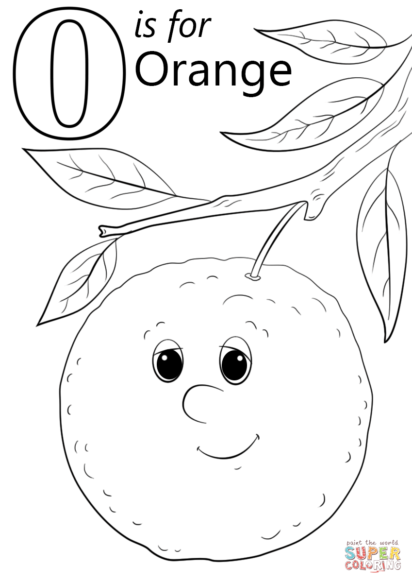 Letter o is for orange abc coloring pages preschool coloring pages alphabet coloring pages