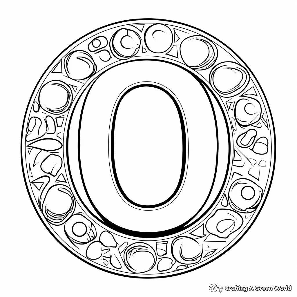 Letter o coloring pages