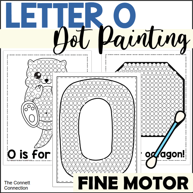 Letter o dot painting activity made by teachers