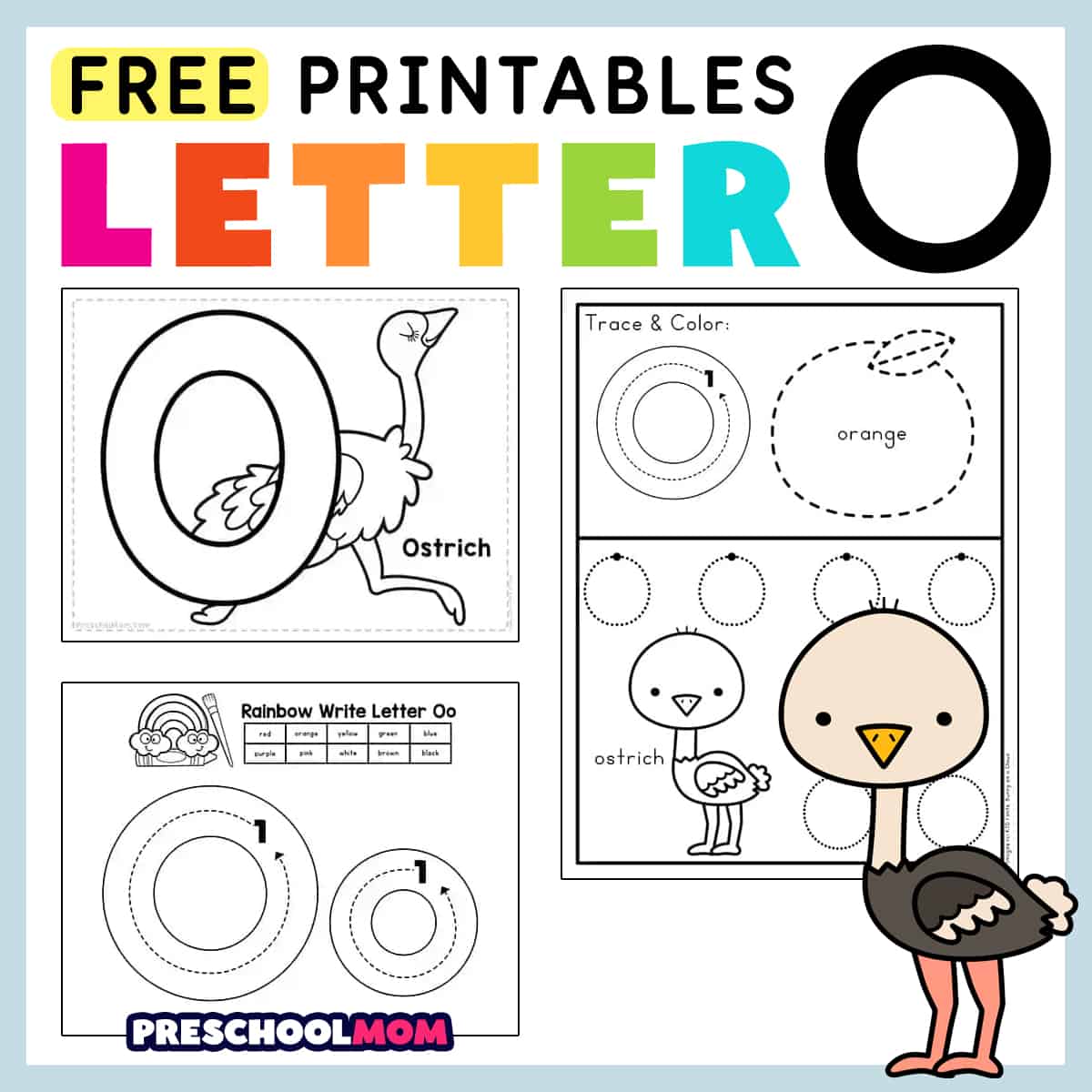 Letter o preschool printables