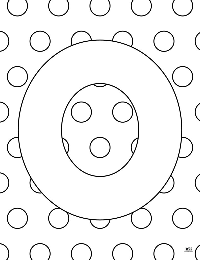 Letter o coloring pages