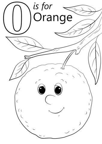 Letter o is for orange coloring page free printable coloring pages