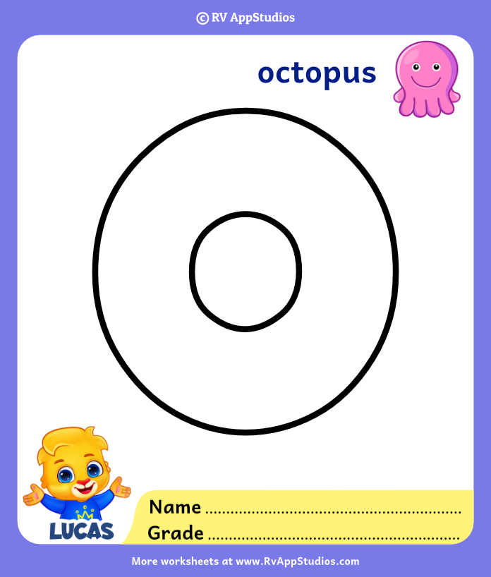 Alphabet o coloring pages