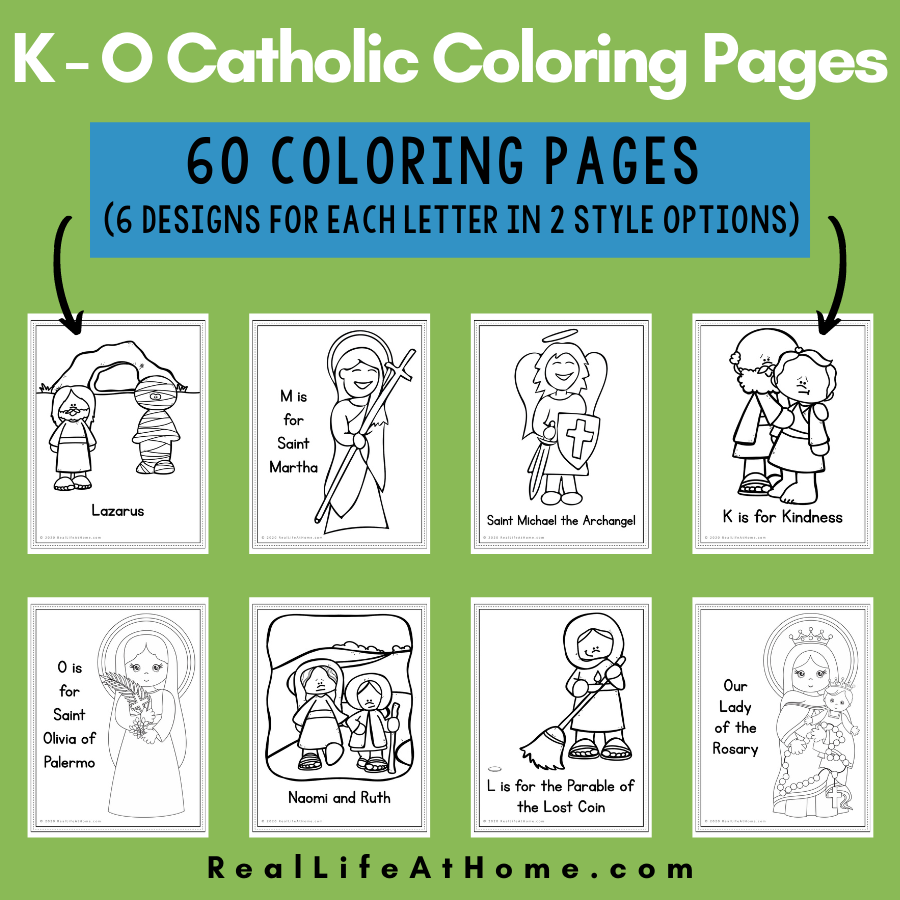 Catholic coloring pages for letters k â o coloring pages