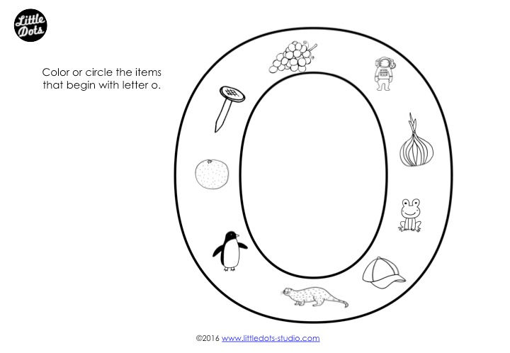 Preschool letter o activities and worksheets