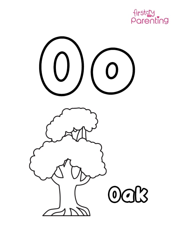 Easy printable letter o coloring pages for kids