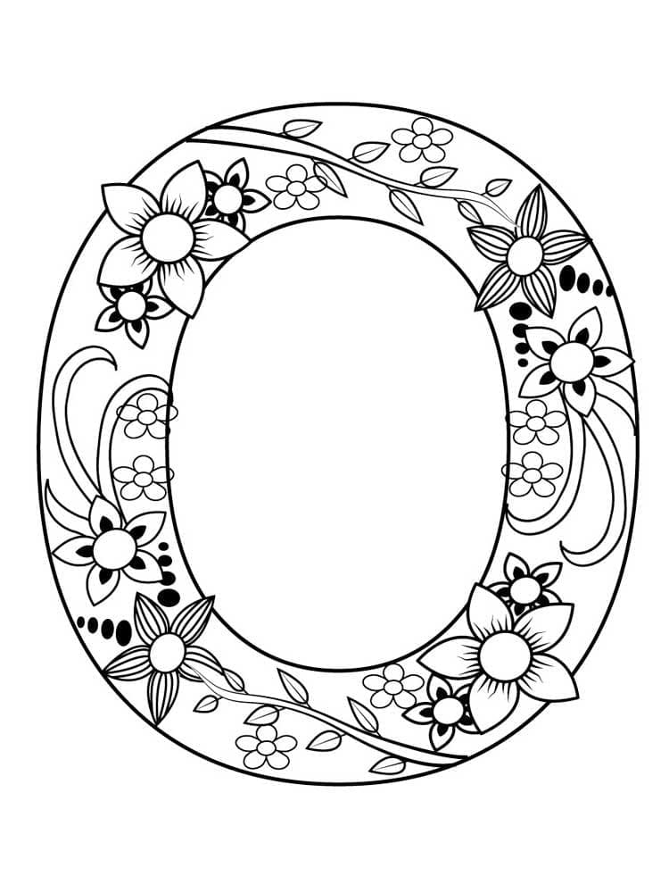 Free letter o coloring page