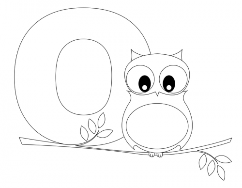 Alphabet coloring pages â o