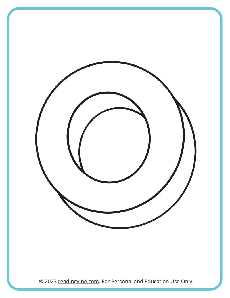 Letter o coloring pages