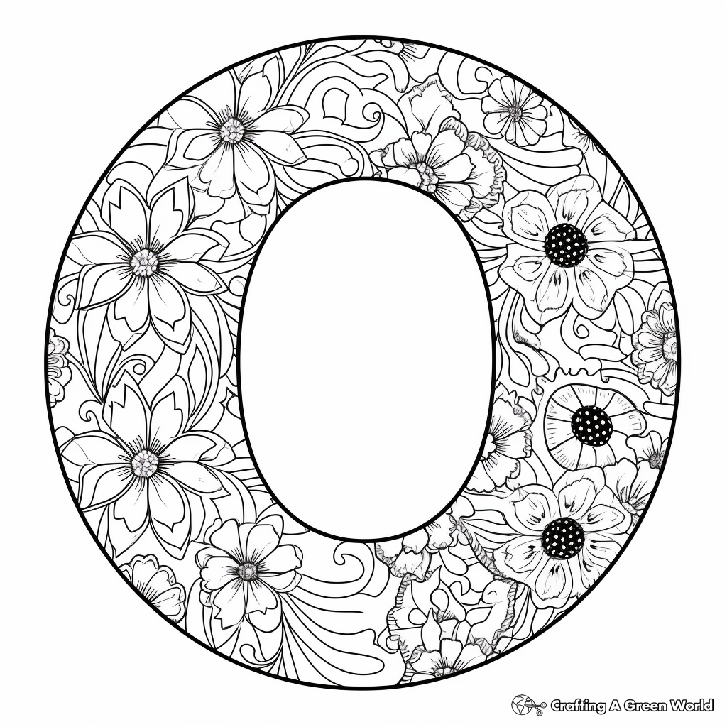 Letter o coloring pages