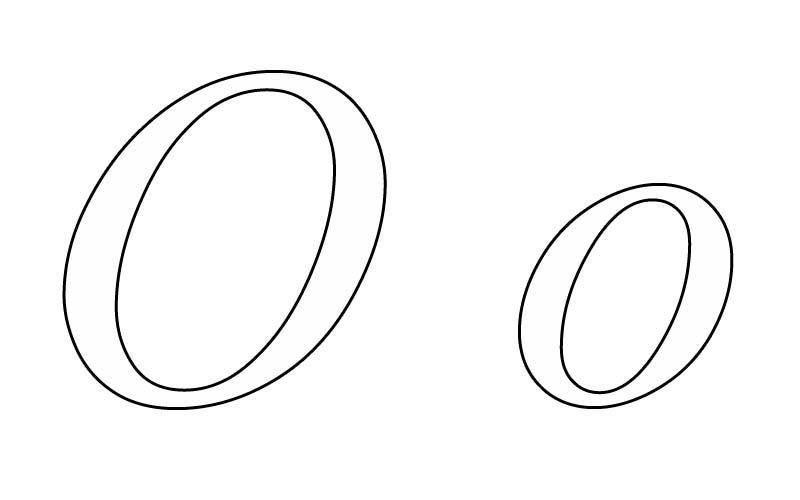 Printable coloring page of letter o